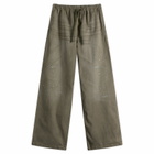 Acne Studios Men's Plott Peached Light Cotton Twill Trousers in Dusty Green