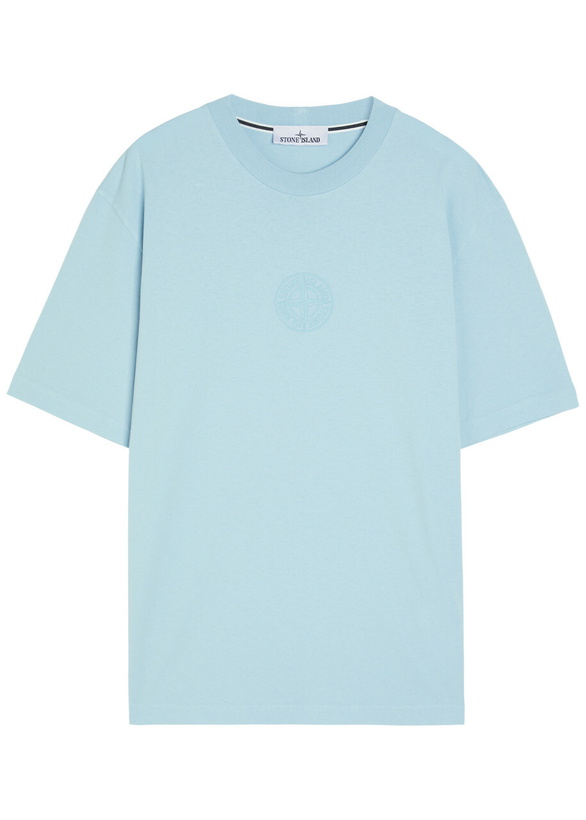 Photo: Stone Island Logo-print Cotton T-shirt Blue