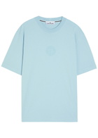 Stone Island Logo-print Cotton T-shirt Blue
