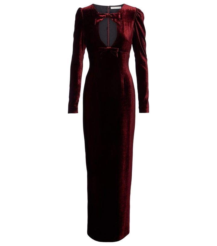 Photo: Alessandra Rich Bow-detail cutout velvet gown