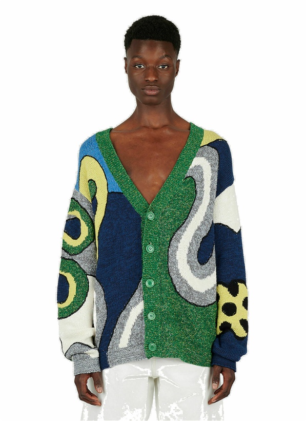 Photo: Kenzo - Abstract Cardigan in Green