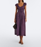 Dôen Quinelle printed cotton voile midi dress