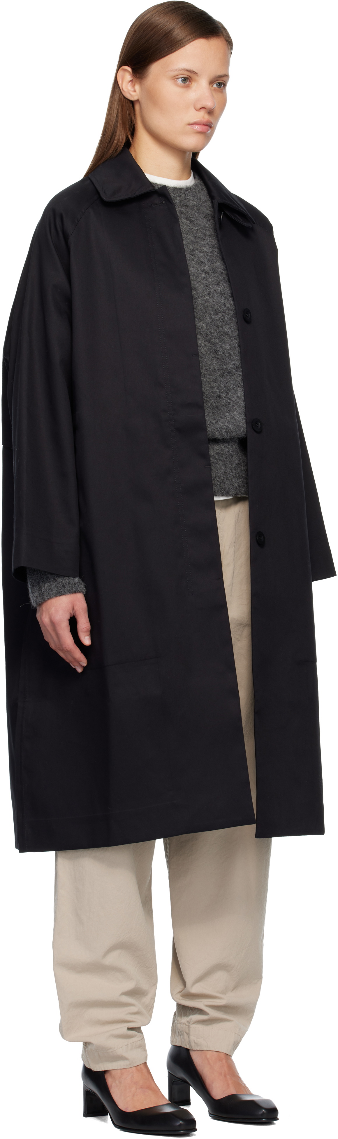 CASEY CASEY Black Carlyle Trench Coat