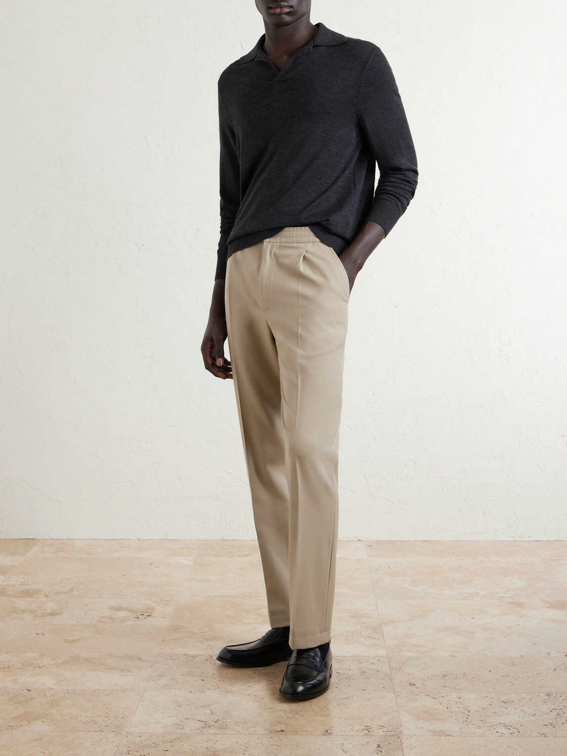 Dunhill - Merino Wool Polo Shirt - Gray