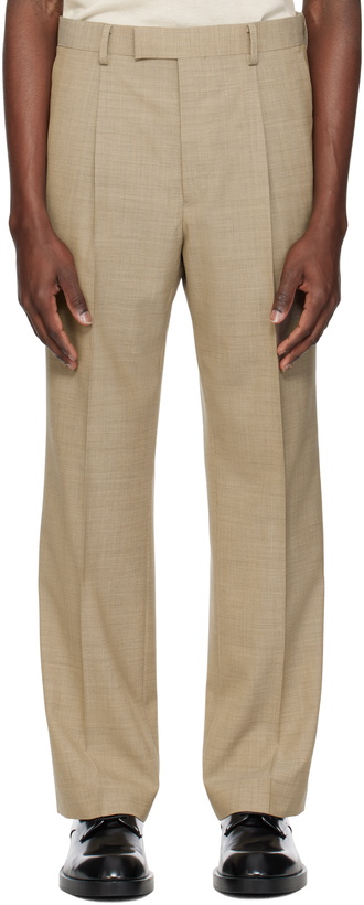 Photo: AURALEE Brown Super Fine Tropical Wool Trousers