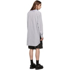 Comme des Garcons Homme Plus Black and White Crushed Velour Shirt