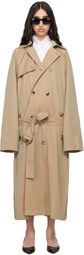 Meta Campania Collective Beige Jasper Cotton Tonic Trench Coat