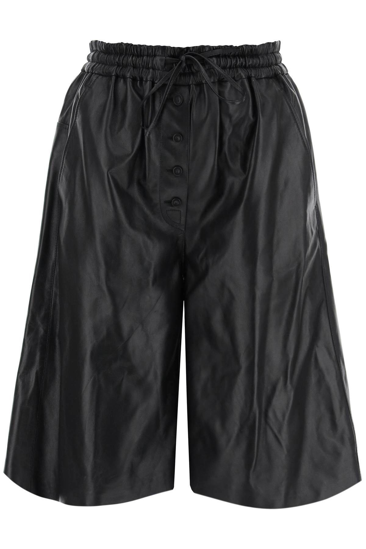 JIL SANDER leather bermuda shorts for Black Jil Sander