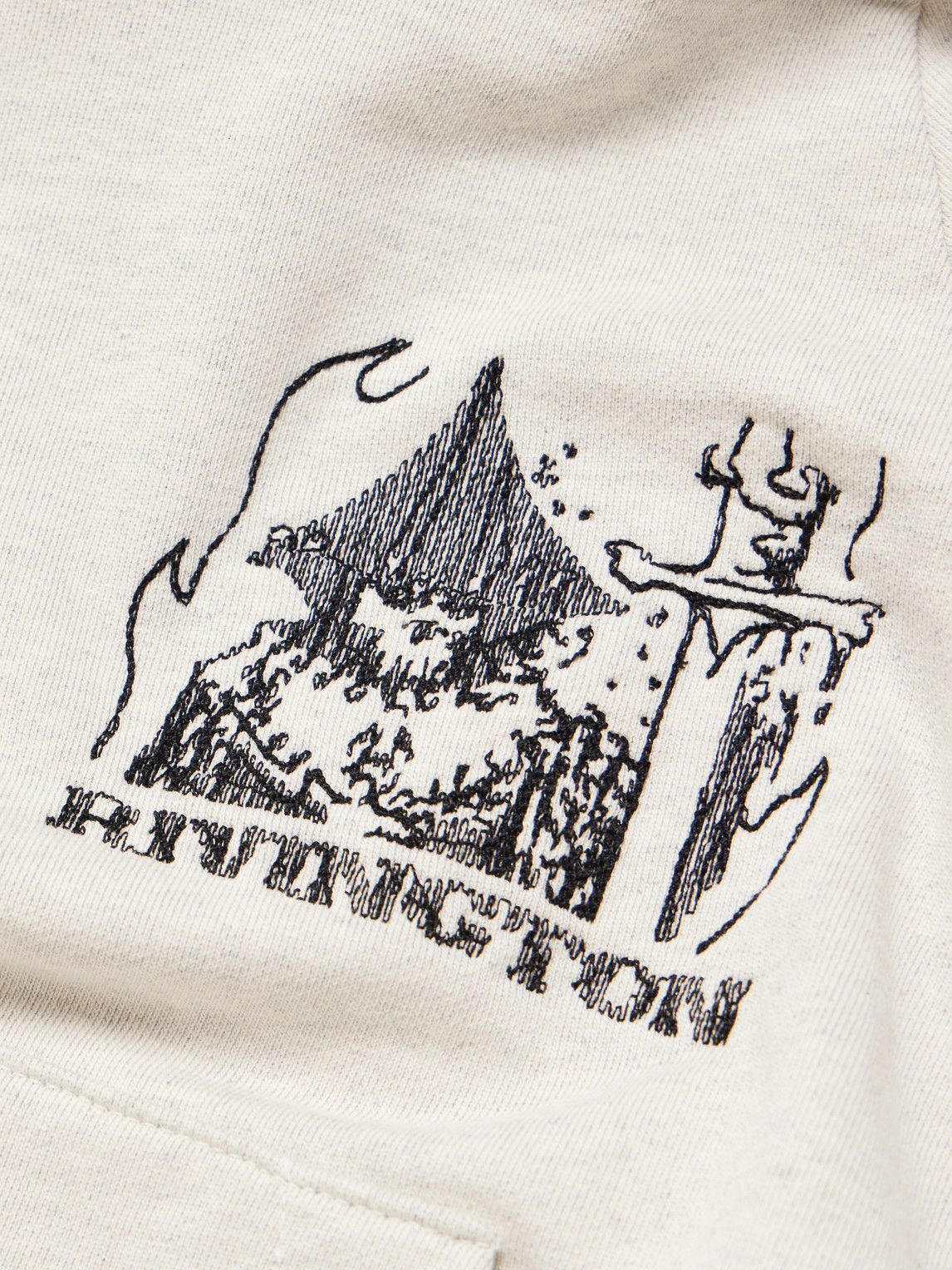 RRR123 - Cropped Embroidered Cotton-Jersey Hoodie - White