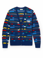 Missoni - Logo-Embroidered Jacquard-Knit Cotton Cardigan - Blue