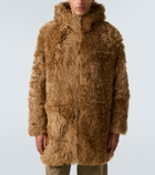 ERL Hooded shearling coat