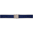 Givenchy Black and Blue Logo Webbing Belt