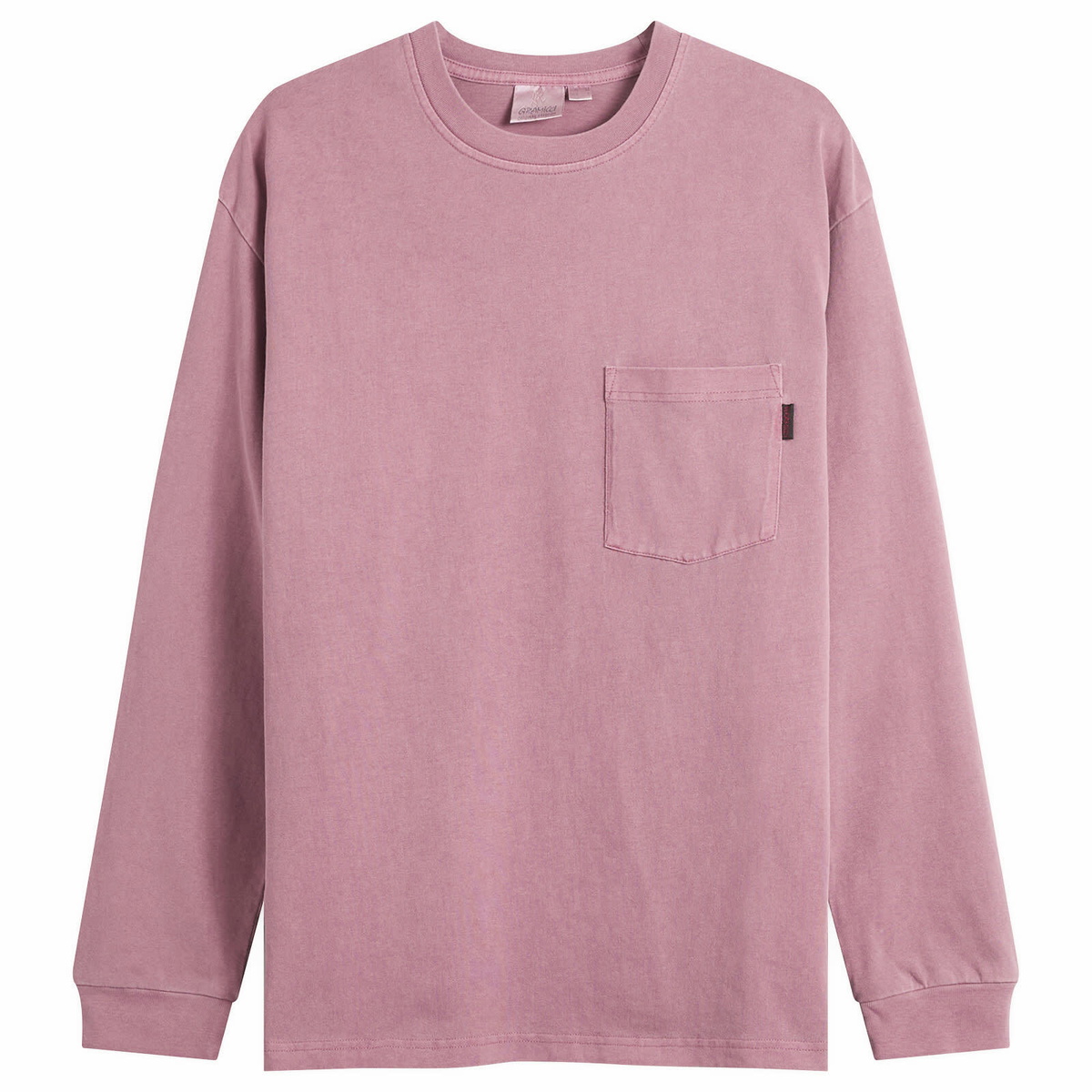 Gramicci Women's Long Sleeve Pigment Dyed T-Shirt in Red Pigment