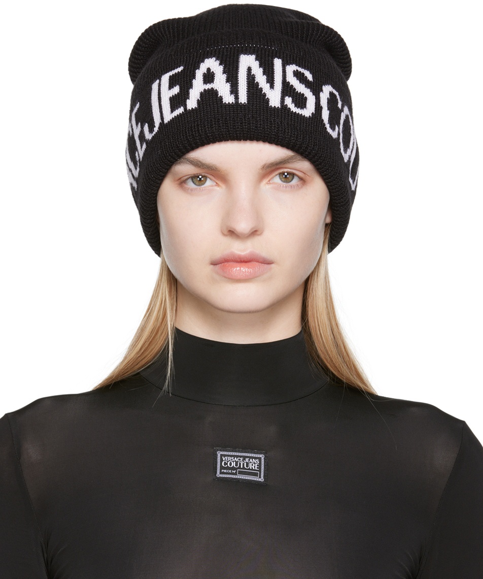 Photo: Versace Jeans Couture Black Logo Beanie