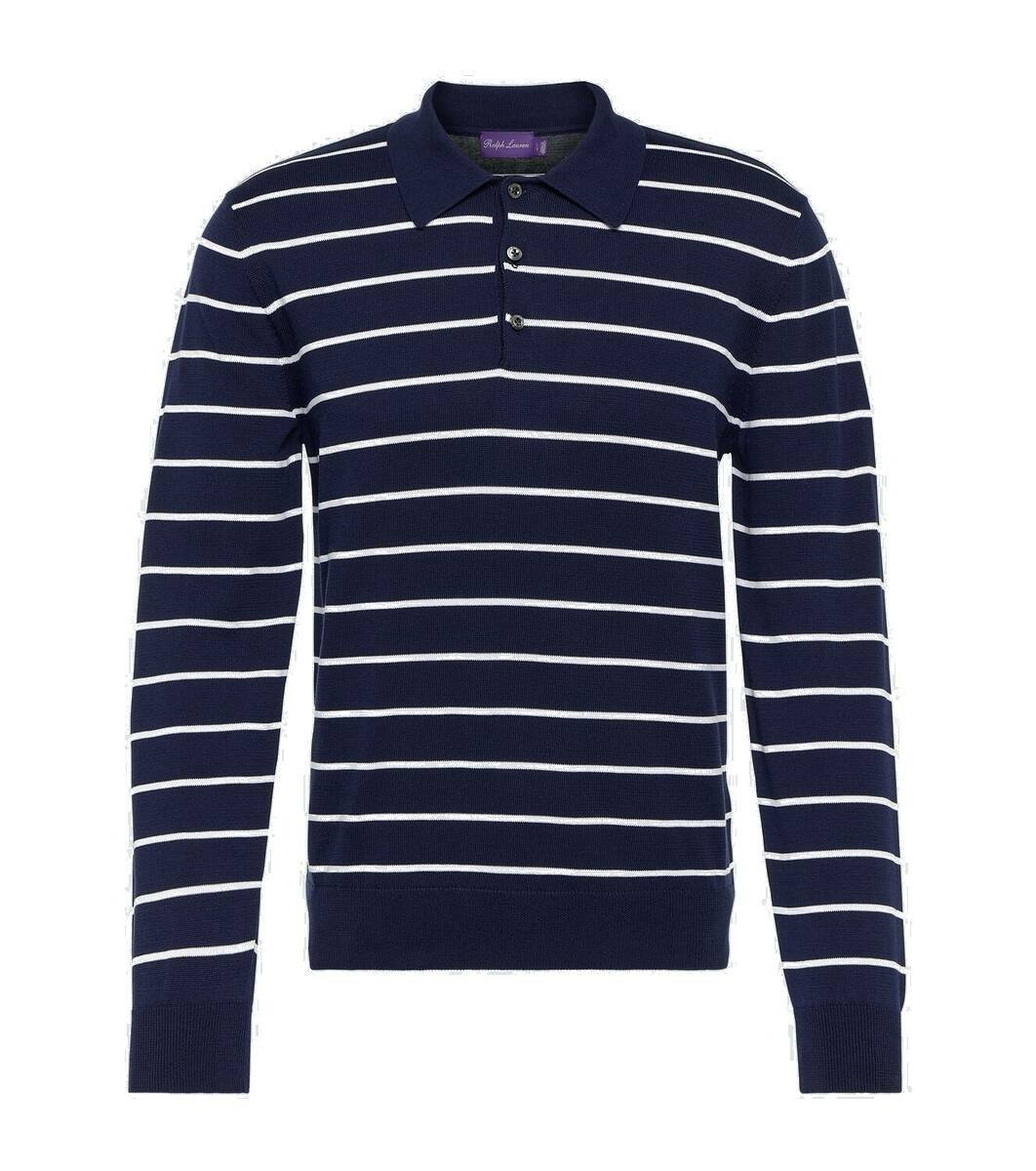 Photo: Ralph Lauren Purple Label Striped cotton piqué polo shirt