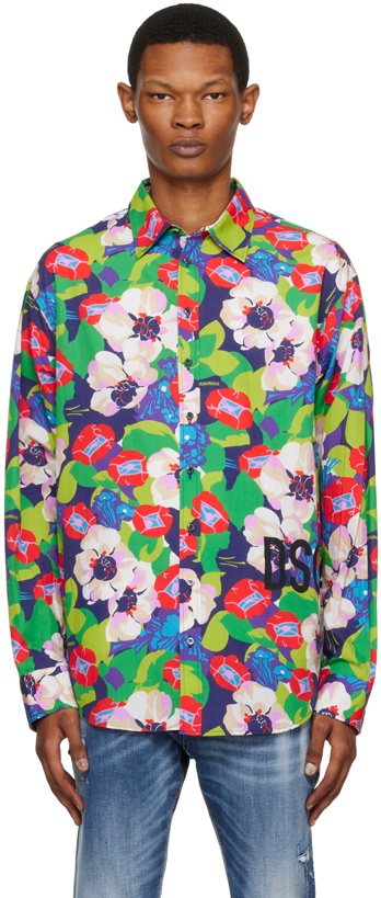 Photo: Dsquared2 Multicolor Dropped Shoulder Shirt