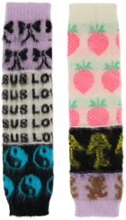 Ashley Williams Multicolor Cutie Patchwork Knit Arm & Leg Warmers