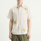 Kestin Men's Floral Slub Ferness Shirt in Oatmeal
