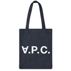 A.P.C. Laure Denim Logo Tote