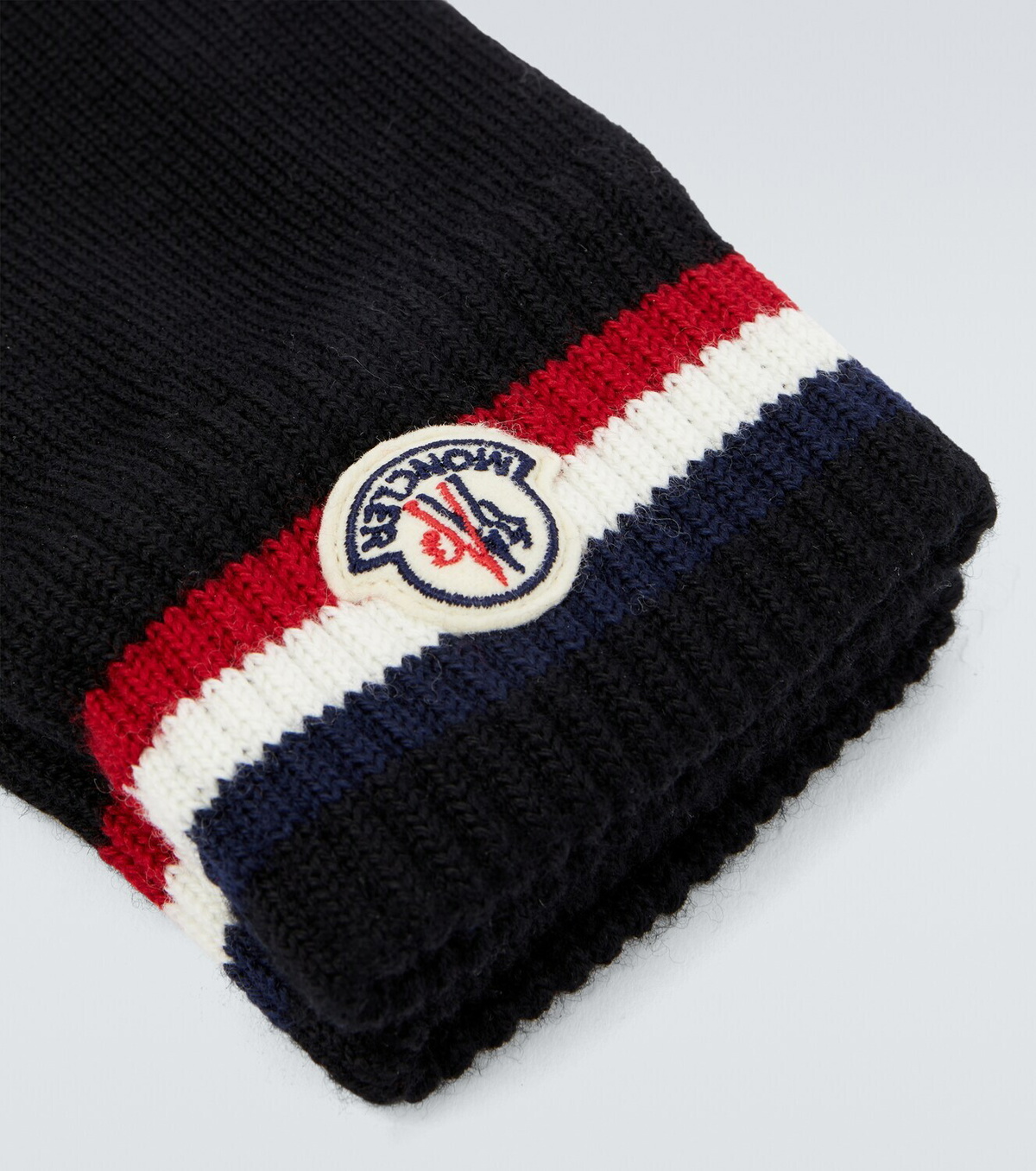 Moncler Logo virgin wool gloves
