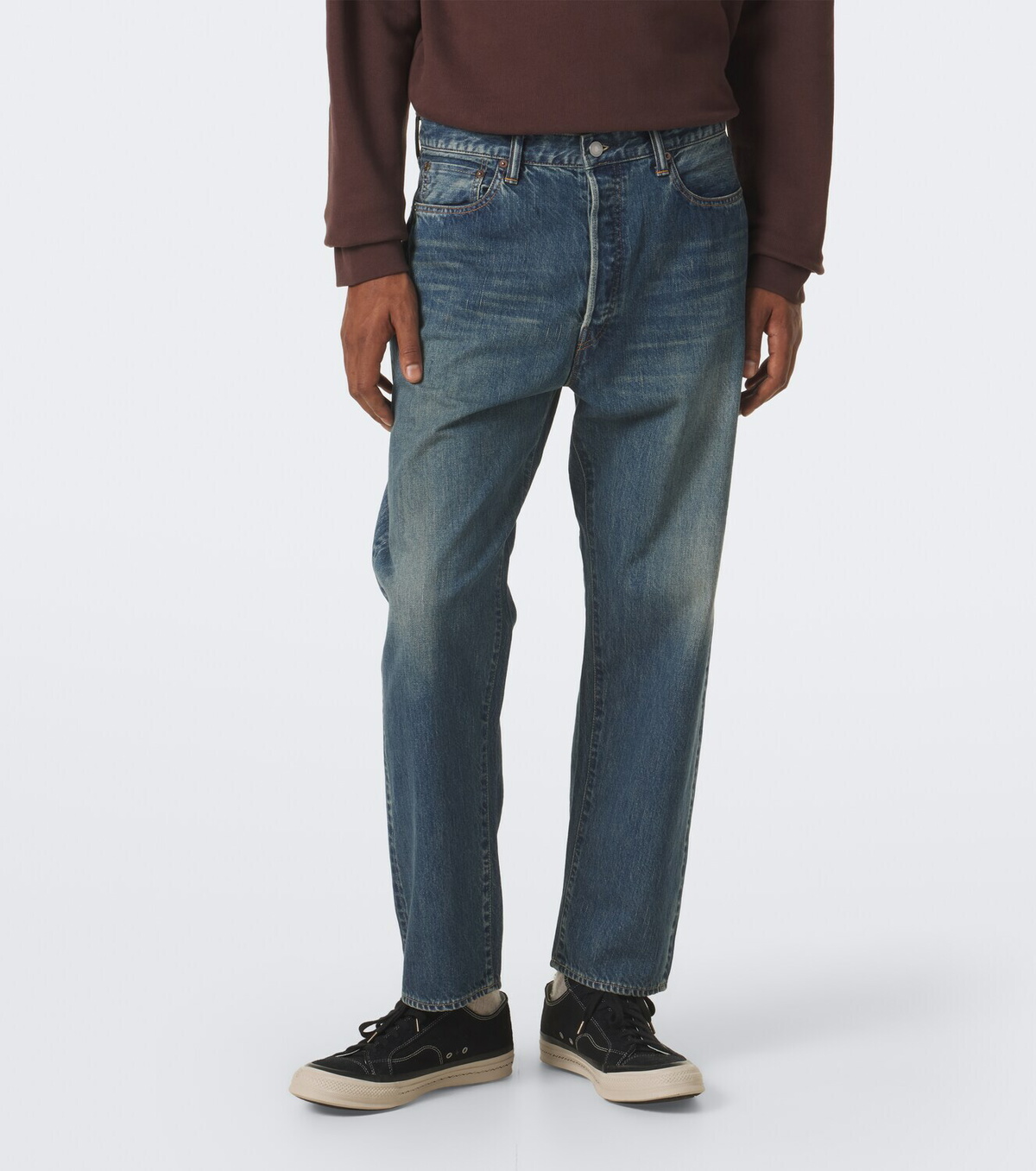 A.Presse Faded wide-leg jeans
