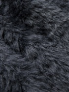 Amomento - Oversized Faux Fur Coat - Gray