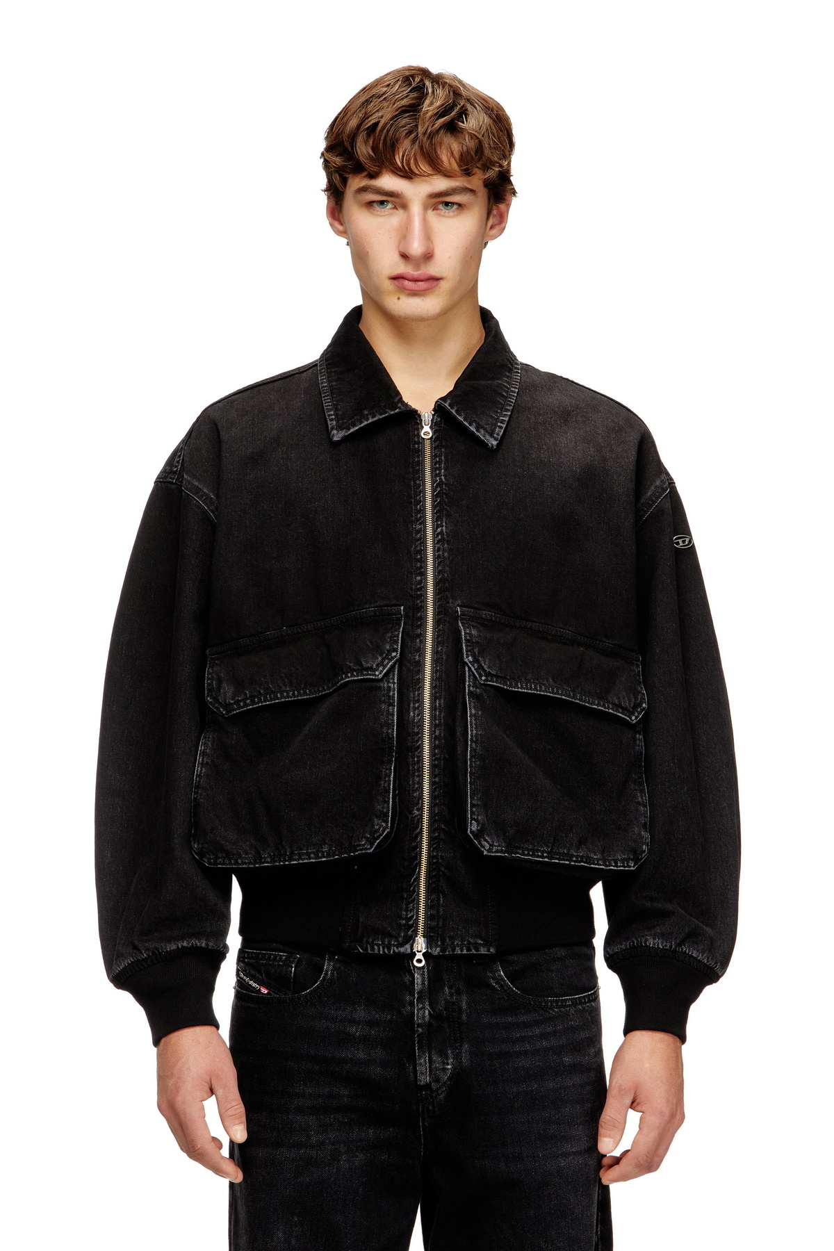 Diesel Jacket in denim - Denim Jackets - Unisex - Black