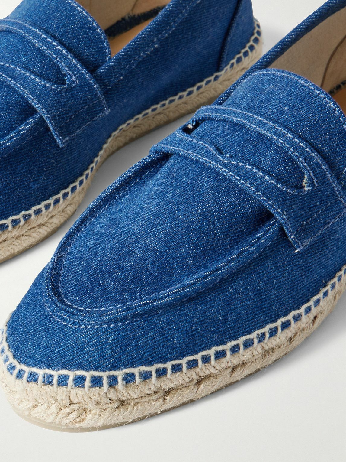 Castañer Pablo Washed Canvas Espadrilles Azul Denim at CareOfCarl.com