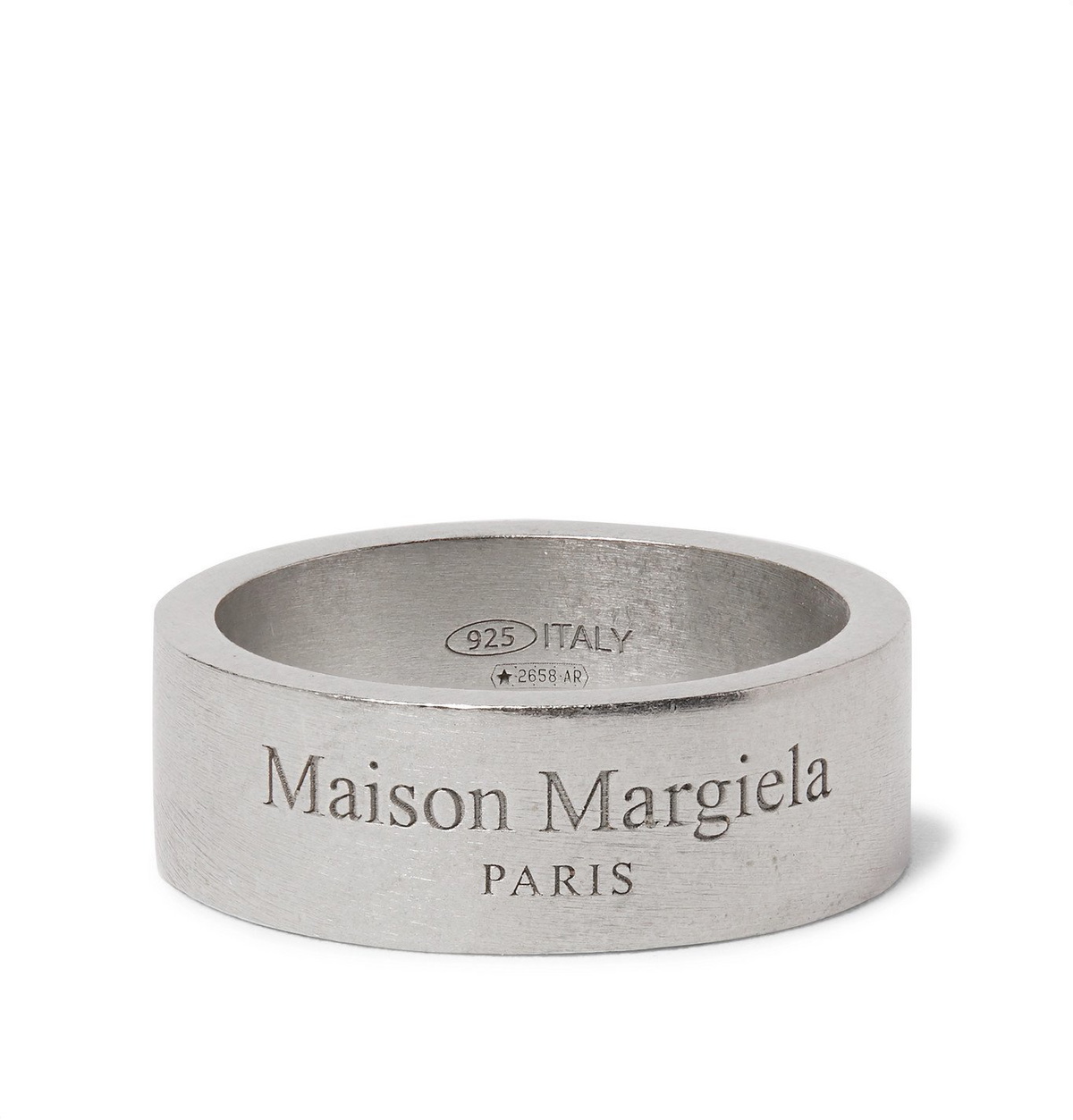 Maison Margiela - Logo-Engraved Sterling Silver Ring - Silver Maison  Margiela