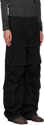 Entire Studios Black Heavy Denim Cargo Pants