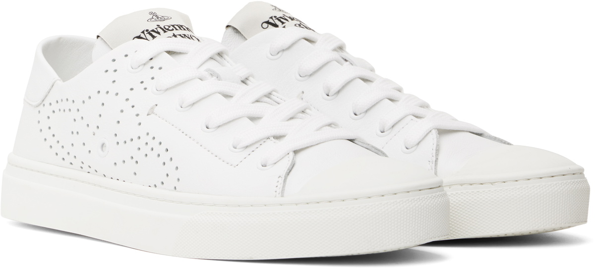 Vivienne Westwood White Low Top Soft Punch Sneakers