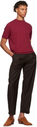 Lukhanyo Mdingi Burgundy Cotton T-Shirt