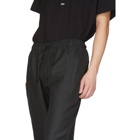 424 Black Pinstripe Trousers