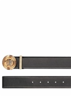VERSACE - 4cm Logo Leather Belt