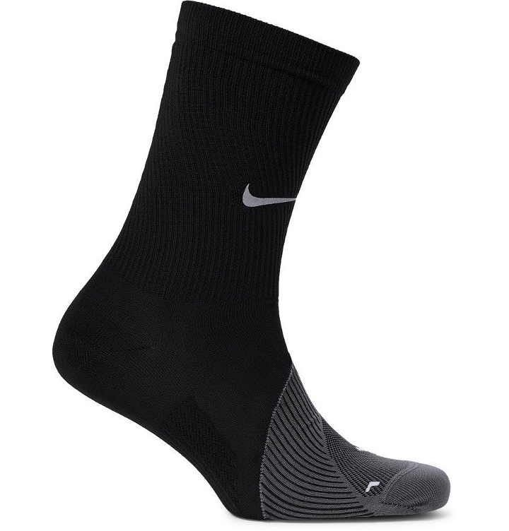 Photo: Nike Running - Elite Dri-FIT Crew Socks - Black