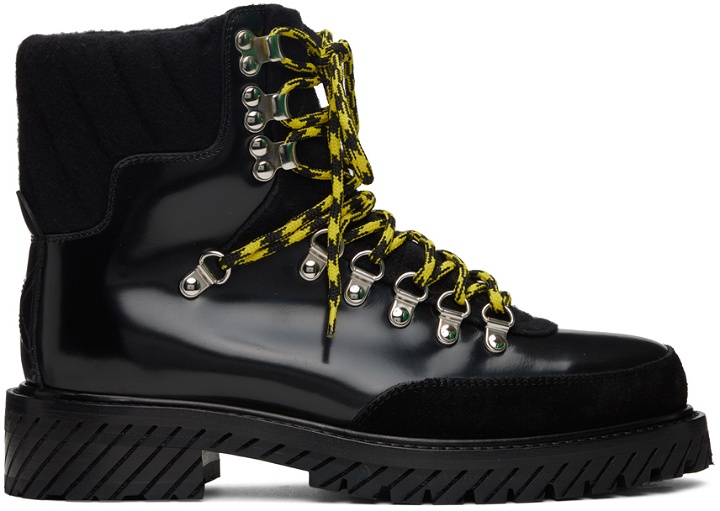 Photo: Off-White Black Gstaad Lace-Up Boots