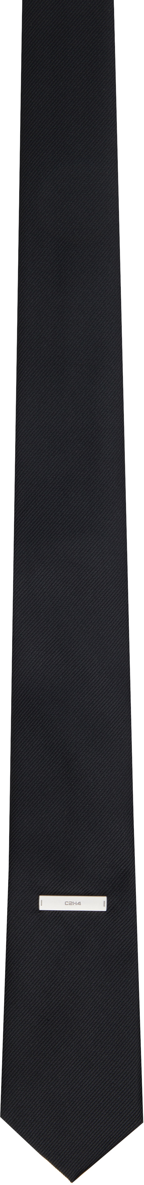C2H4 Black Tagged Tie