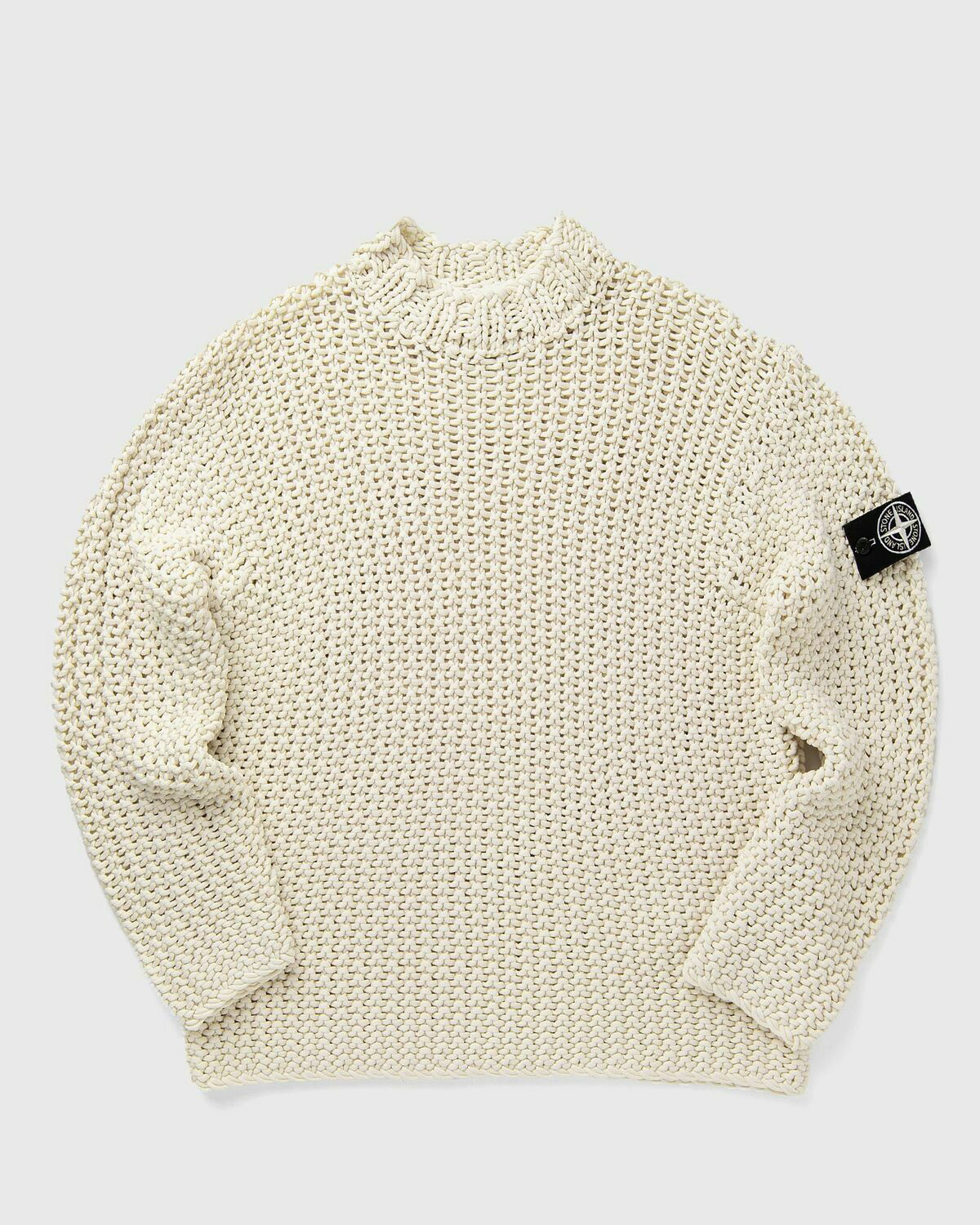 Stone Island UV-REACTIVE KNIT SWEATER purple/beige Mens Pullover