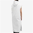Courrèges Women's Cocoon Fleece Hooded Tunic in Heritage White