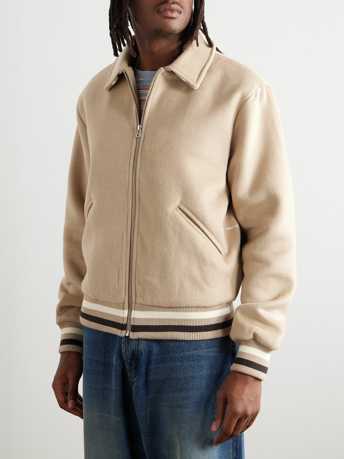 Pop Trading Company - Wool-Blend Jacket - Neutrals Pop Pop Trading Company - Wool-Blend Jacket - Neutrals Pop