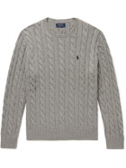 POLO RALPH LAUREN - Cable-Knit Cotton Sweater - Gray