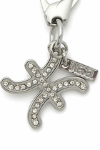 Diesel Metal Pisces charm with rhinestones - Charms and Keyrings - Unisex - Silver
