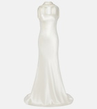 Danielle Frankel Bridal River silk and wool bustier gown