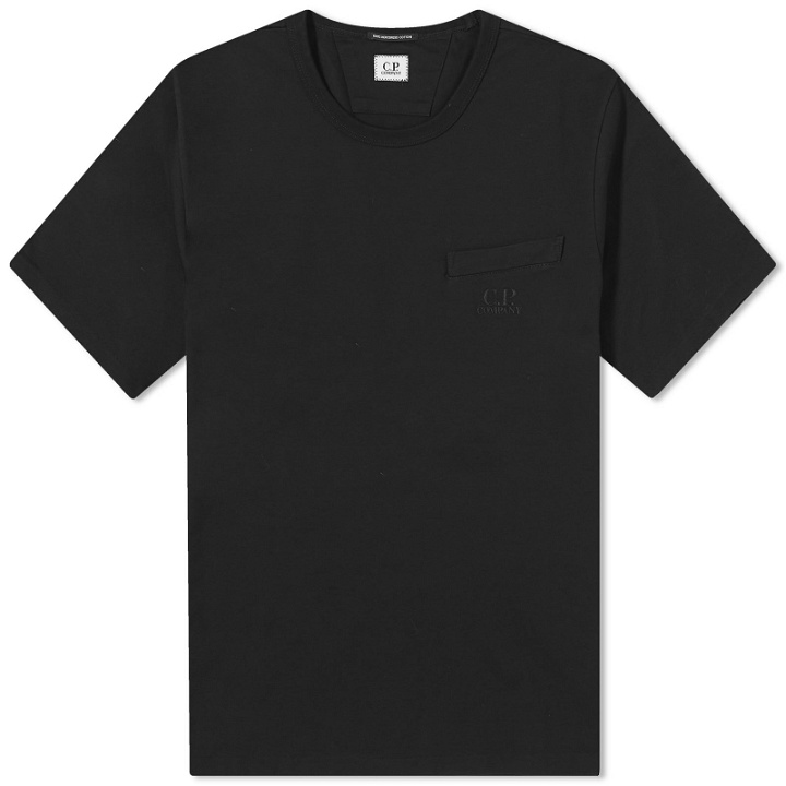 Photo: C.P. Company Men's 30/2 Mercerized Jersey Twisted Pocket T-Shirt in Black
