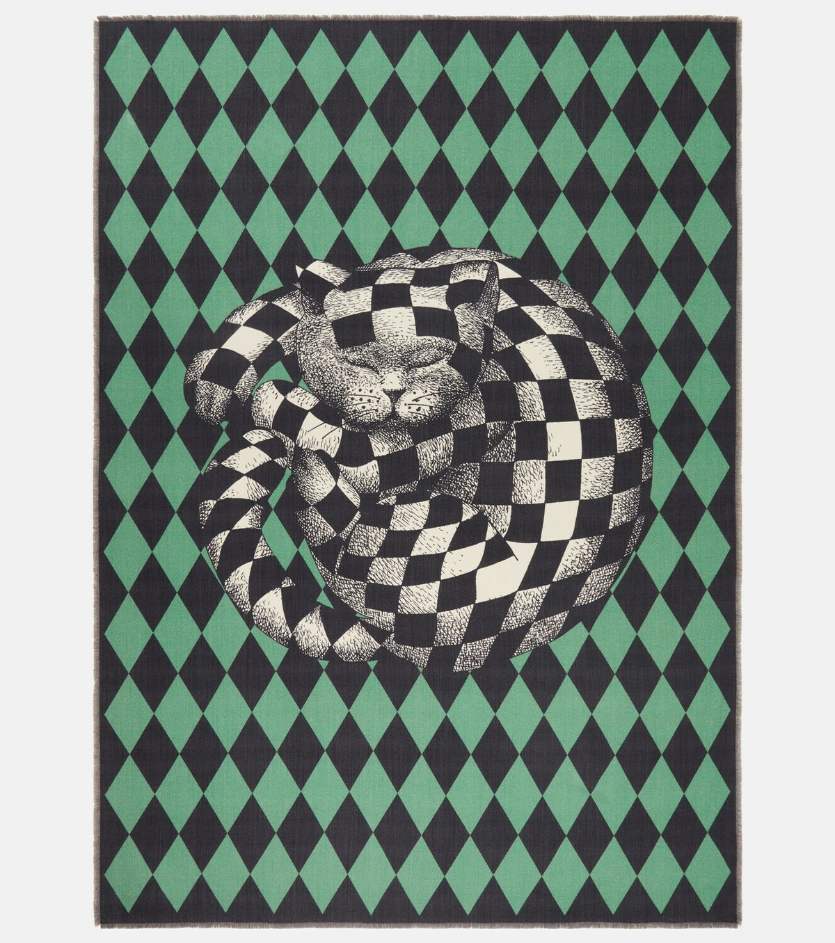Fornasetti Argyle wool blanket