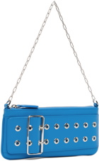 Abra Blue Flat Belt Shoulder Bag