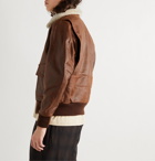 Golden Bear - Westwood Shearling-Trimmed Leather Jacket - Brown
