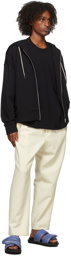 Jil Sander Black Boxy Short Sleeve Sweatshirt