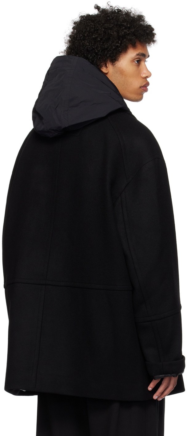 Juun.J Black Double-Breasted Coat