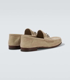 Gucci Horsebit 1953 GG debossed suede loafers